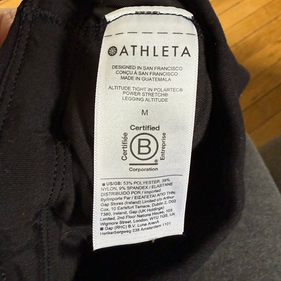 Athleta Altitude Tight in polartech power stretch legging altitude in black - Picture 5 of 9